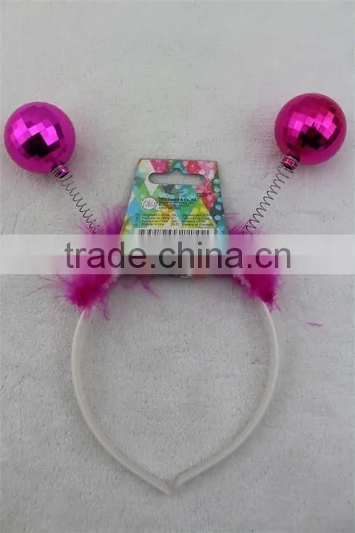 Halloween ball headband party ball hairband with feather