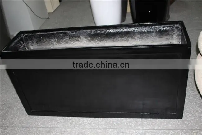 Fiberglass planter outdoor big rectangular planter flower pot