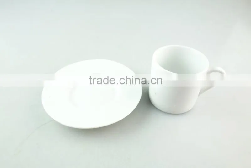 wholesale cheap hotel restaurant white ceramic porcelain coffee tea cup and saucer