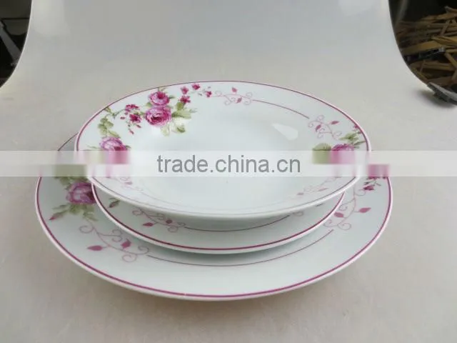 18pcs beautiful decal porcelain dinner ware set