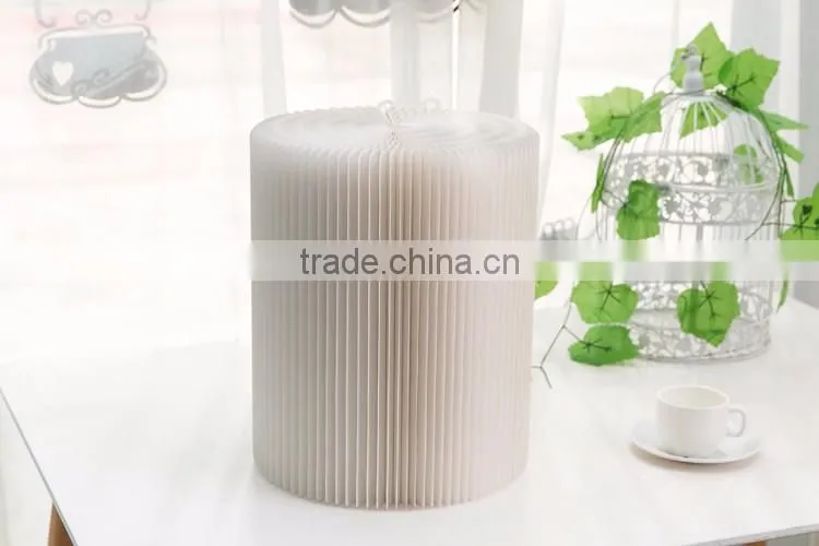 portable flexible paper stool expanding paper chair with felt pad waterproof white