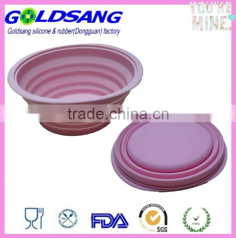 Silicone Feeding Bowl Water Dish Collapsible Travel Portable bowl