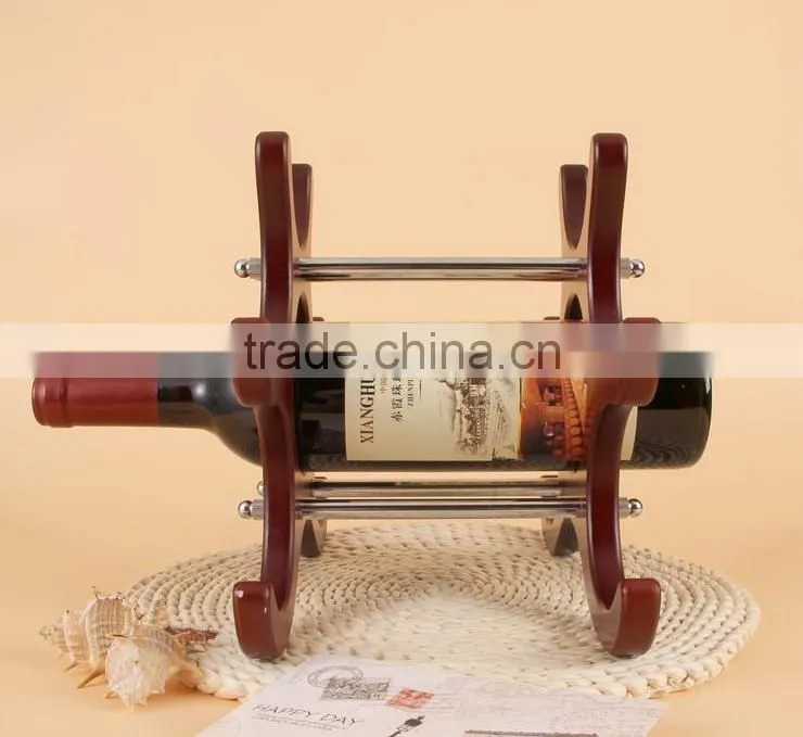 Personalized wine display stand Best quality round handmade wooden wine rack Wooden Wine Racks/Root Carving Wooden Wine Holder