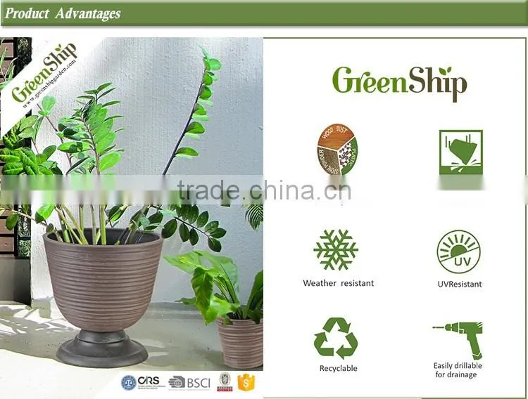Artificial Plastic 38cm Garden Urns Flower Pot