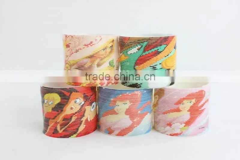wholesale colorful plastic magic rainbow spring toys/hot sale magic rainbow circle
