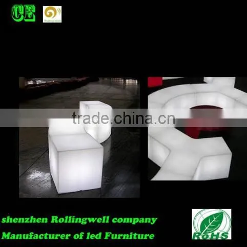 led curve stool snake shape lighting furniture