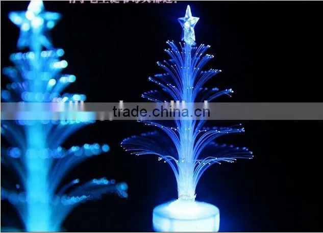 craft artificial LED 7colors changing fiber optic christmas tree decoration