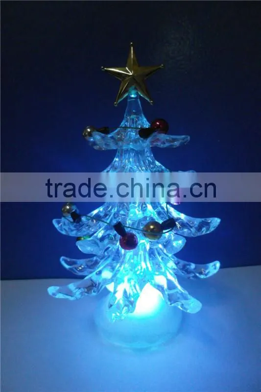 Dongguan acrylic Mimi Christmas tree with USB music lighting