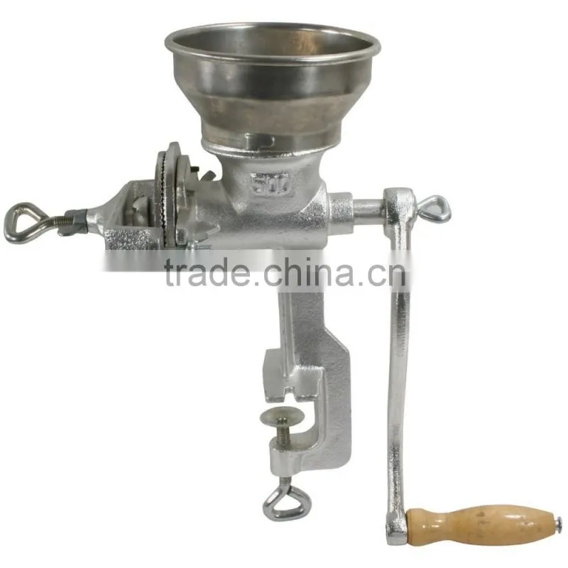 500# manual cast iron corn grinder with low hopper / corn mill