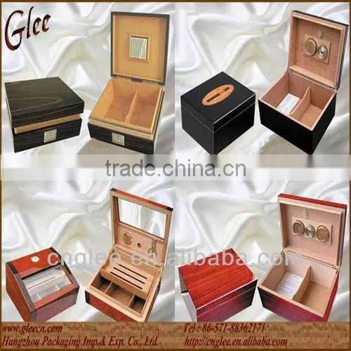 Automatic wood cigar storage box