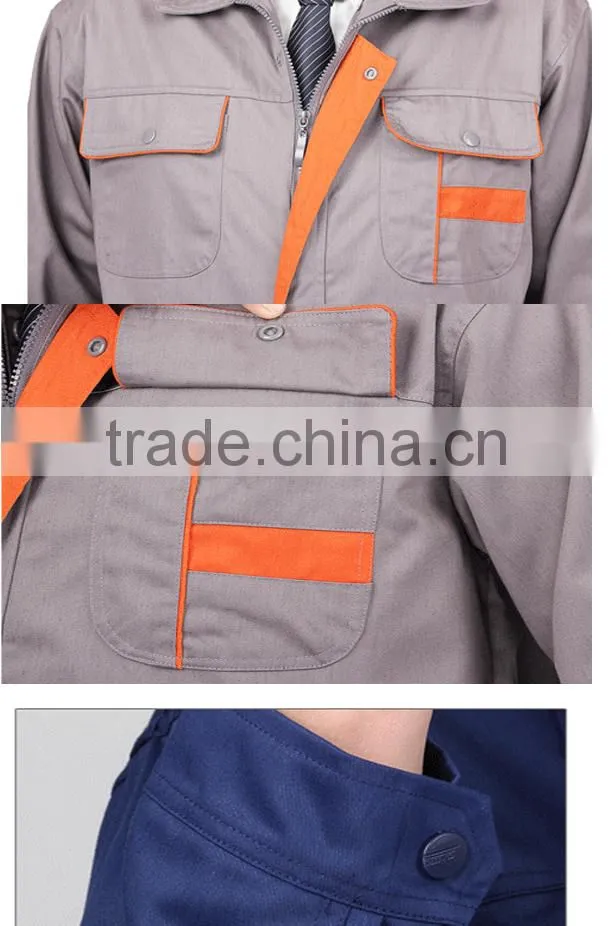 2017 OEM wholesale unisex garage overall uniforms workwear