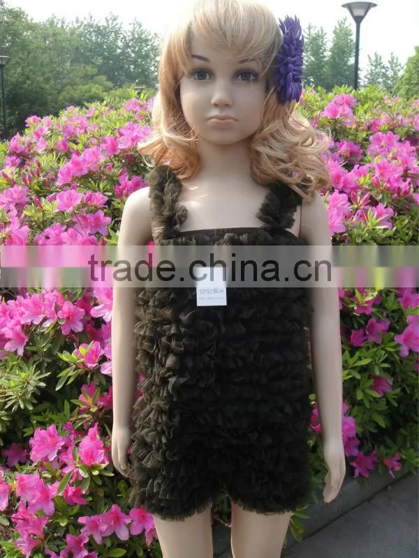 2014 wholesale factory sales sleeveless unisex baby petti ruffle baby lace leopard printed chiffon romper bodysuit