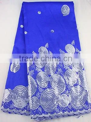 2017 Hot Selling African Raw Silk George Fabric India George Wrappers