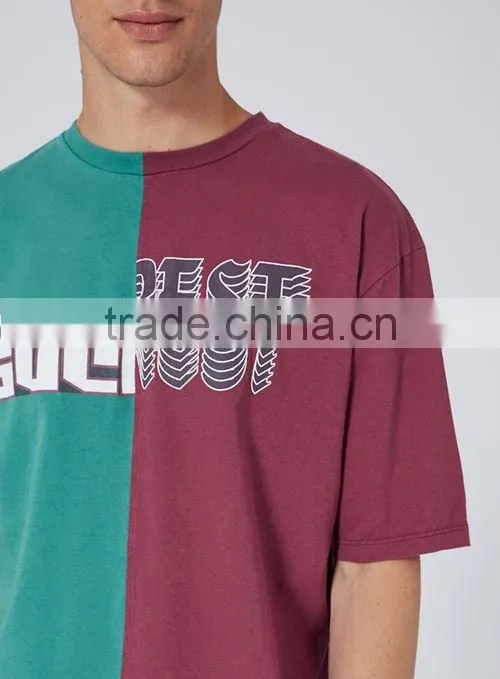 Custom latest men asymmetric personality trend T - shirts