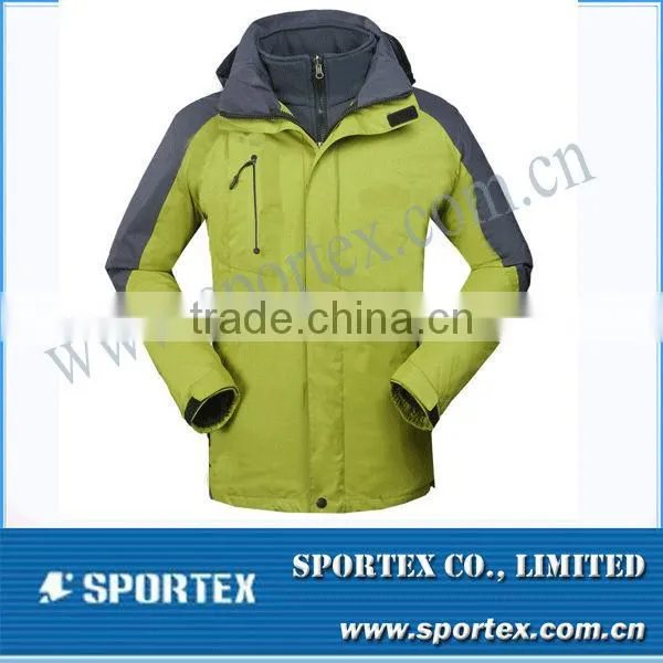New Men Waterproof Windproof Soft Shell Yollow/ Grey Outdoor Jacket MZ0077