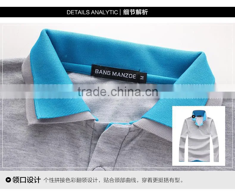 custom made men women long sleeve polo t shirts