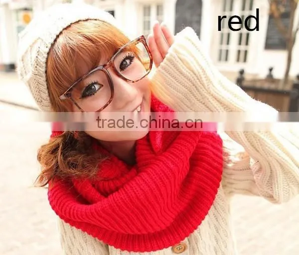 Simple and fashion high quality 7 color choice circle neckwear lovely magic scarf ladies scarves