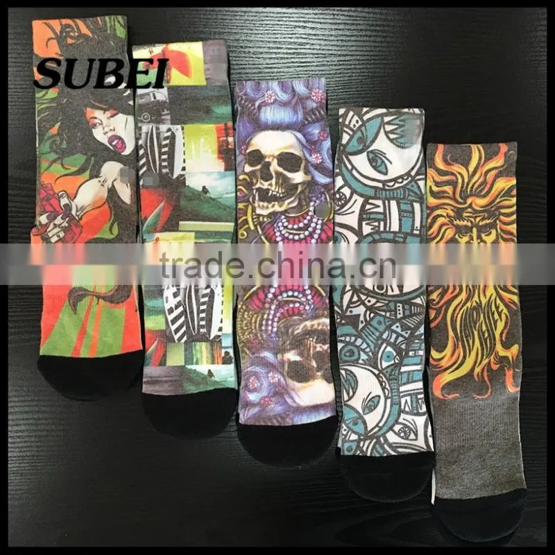 Wholesale Custom Sublimated New Skill 360 Digtal Print Elite Sport Basketball Socks For Men