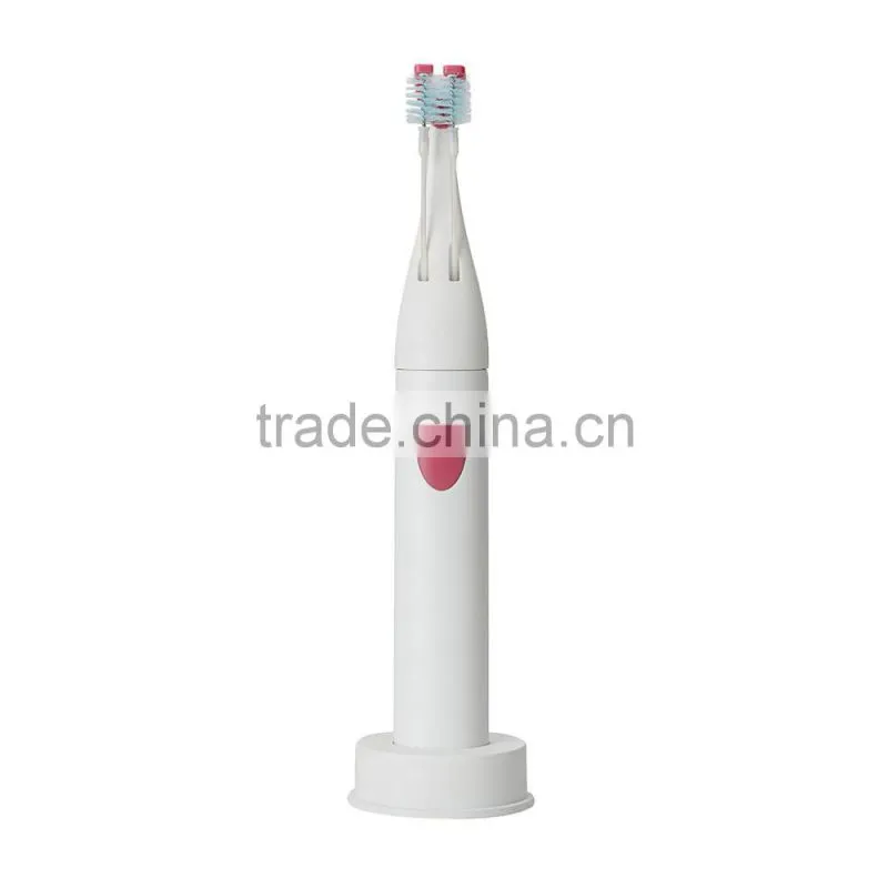 Kids and adult electric toothbrush with double heads holder