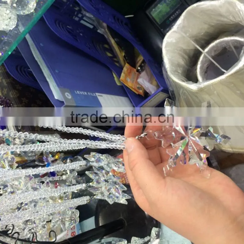 Crystal Snowflake Christmas Ornaments For Hanging Decoration