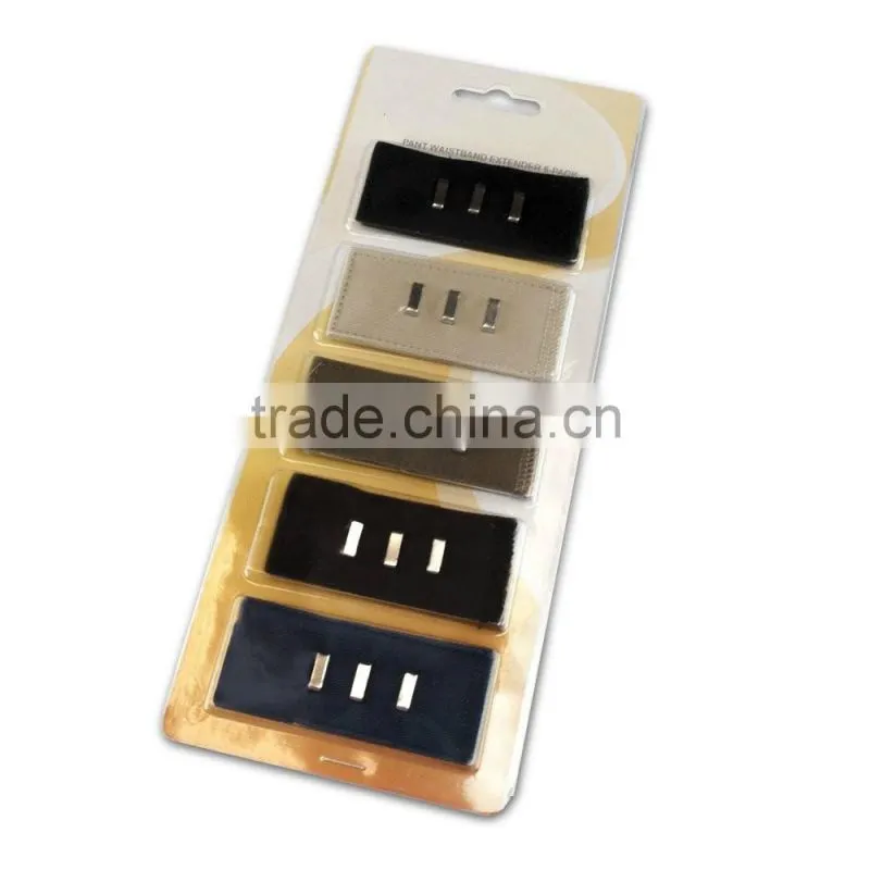 25 pack Waistband Extender Set -5 White Button,5 Black Button,5 Spring Metal Button,5 Cotton Hook,5 Cotton Button Extenders