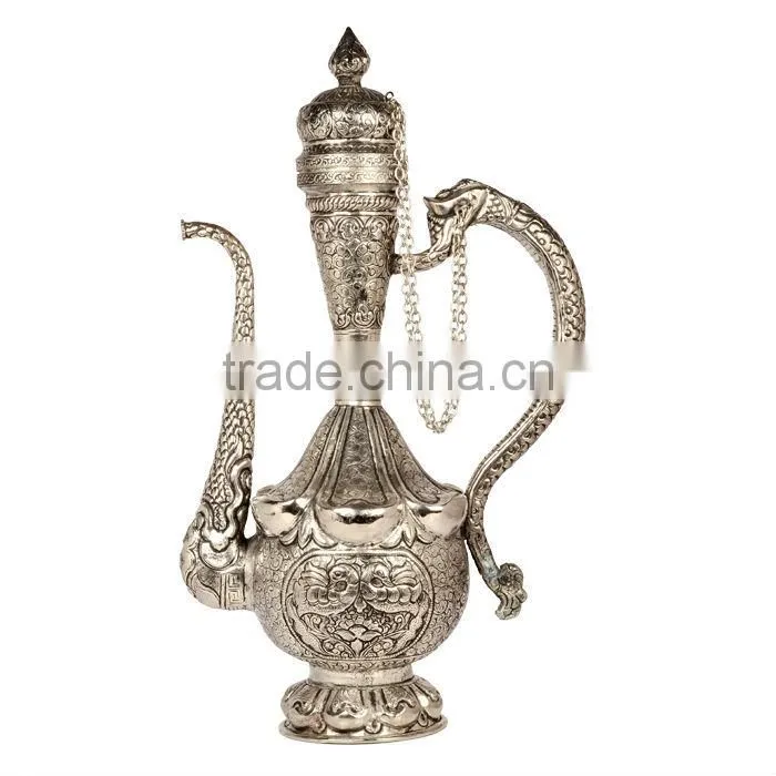 White Metal Surahi , Antique Surahi Handicraft Gift