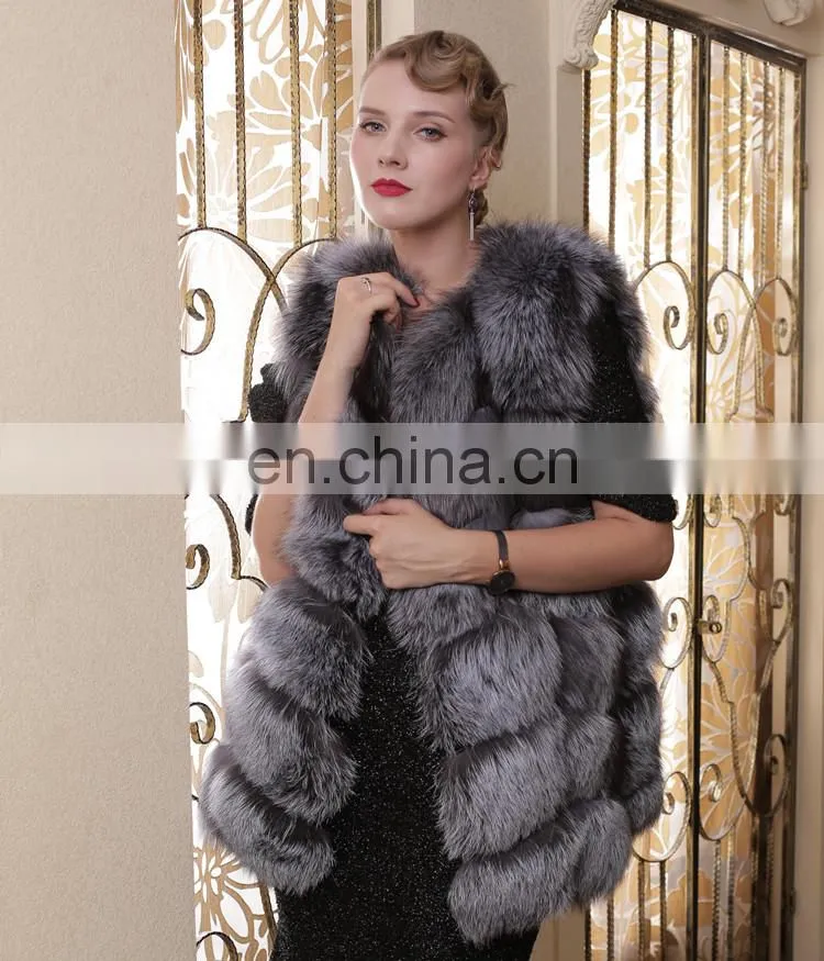 2015 New Design China Wholesale Fox Fur Vest Womens Real Fur Vest