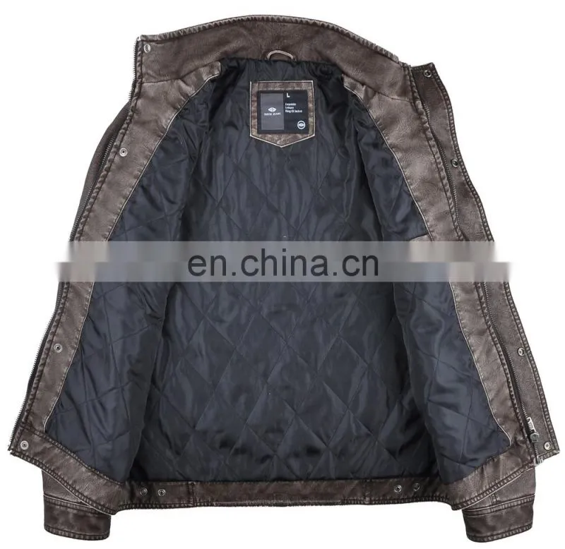 2015 lastest fashion mens hot selling garment dye leather jacket