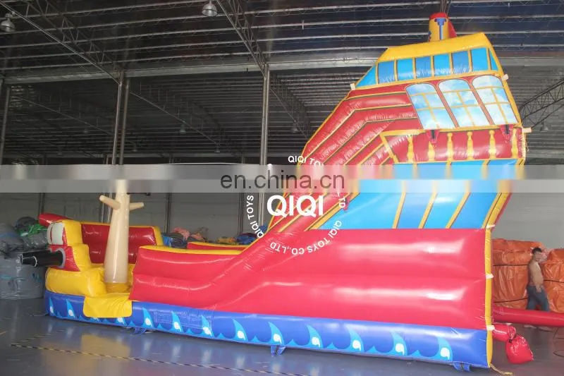 Inflatable slide, inflatable pirate ship slide,inflatable double lane slide for kids