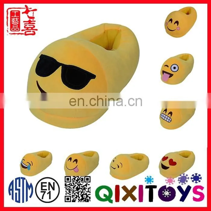 Plush chicken slippers/plush baby animals shoes emoji stuffed indoor shoes