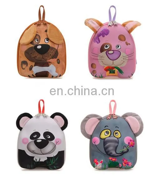Colorful cute animal cartoon school backpack for primary students