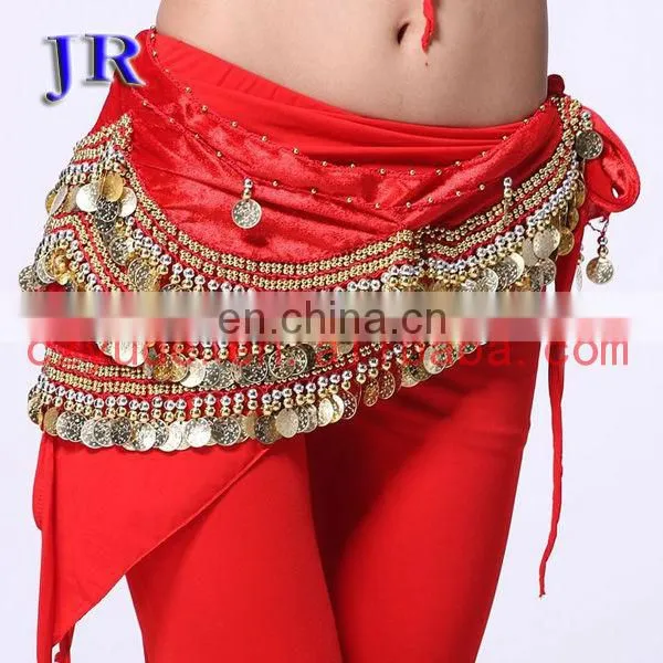 Crochet gold coins belly dance hip scarf belt for women Y-2028#