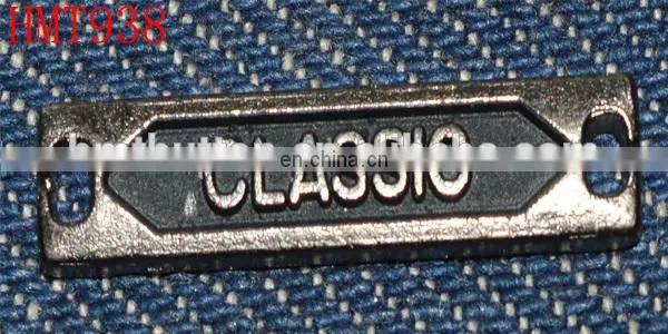zinc alloy vintage metal logo badge
