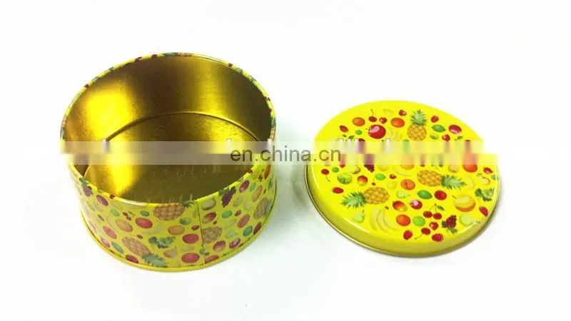 Small Round Decorative Tin Box
