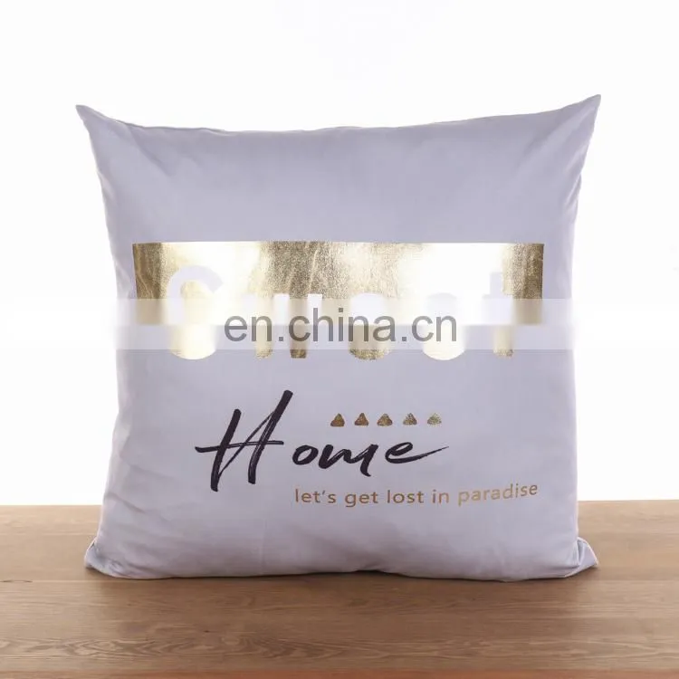 Home Decoration Pillowcase Zippered Pillow Covers Cushion Cover with Sweet Home Words