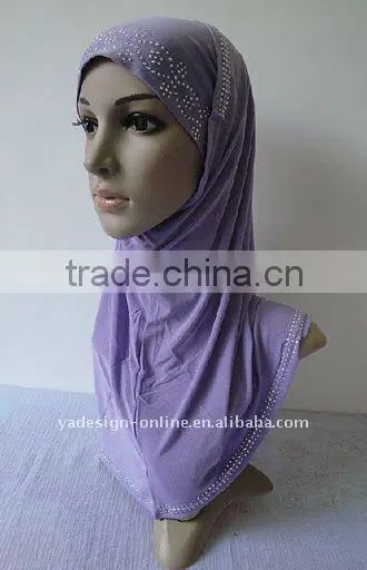 A255 fashion beaded high quality muslim Hijab