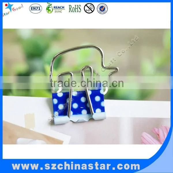 Promotional green jumbo binder clips