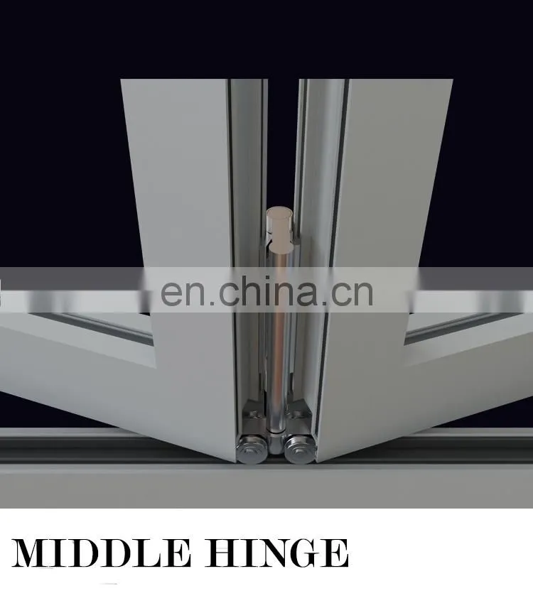 High quality Product Warranty Soundproof Aluminum Glass Windows Shades Security folding window