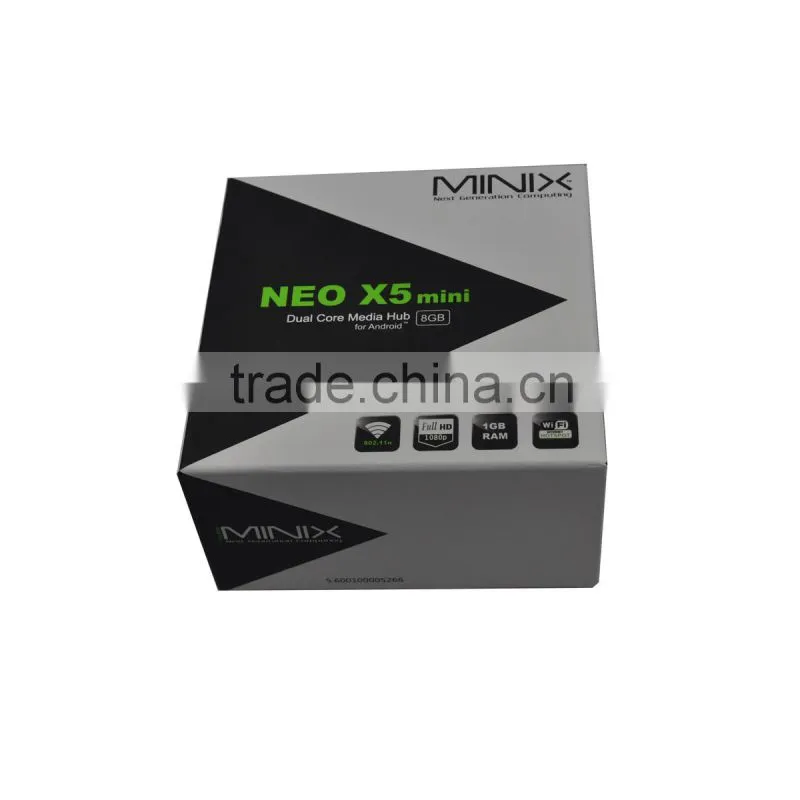 Original Minix Neo X5 Mini RK3066 Dual Core Android 4.1 RAM 1GB ROM 8GB 1.6GHz WIFI USB RJ45 HDMI Media Player Smart Set TV Box