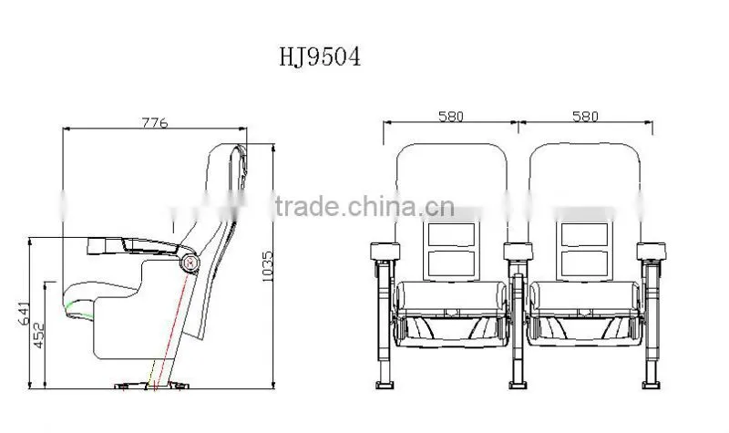 Cheap rocking 3d chair for cinema chair HJ9504-V