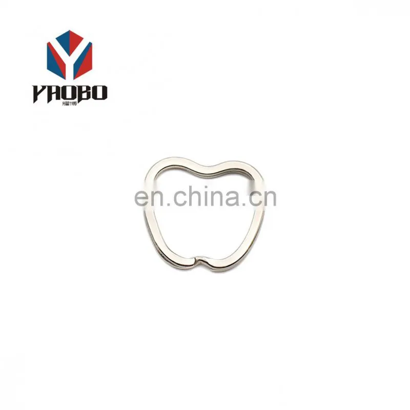 Wholesale Good Quality Metal Supplier Appled Shaped Key Ring