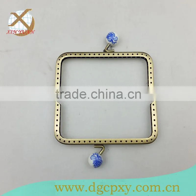ceramic head metal frame for purse