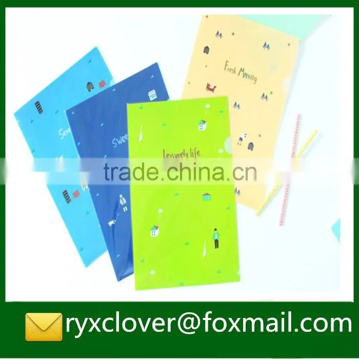 Customized A4 size colorful PP plastic file protective sleeve