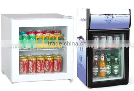 upright commercial sliding door open supermarket display fridge