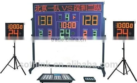 Hot sell customer design portable basketball rental LED scoreboard