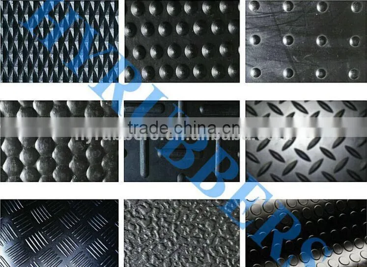 High quality anti-slip mat,corrugated rubber mat in qingdao