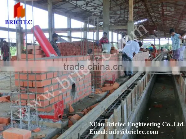 Small tunnel brick kiln use coal nature gas petrol coke LPG heavy oil
