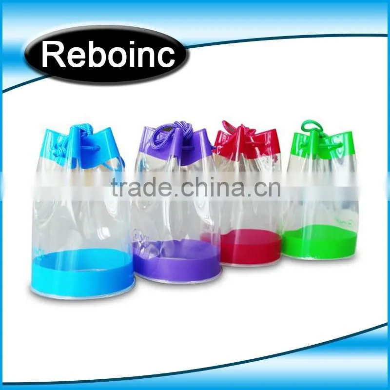 2015 fashion waterproof pvc phone bag with string for swimming