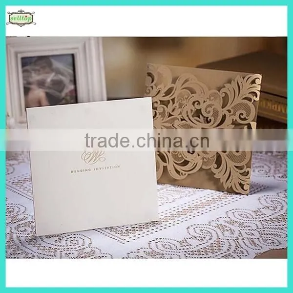 2014 high quality handmade bengali wedding invitation card