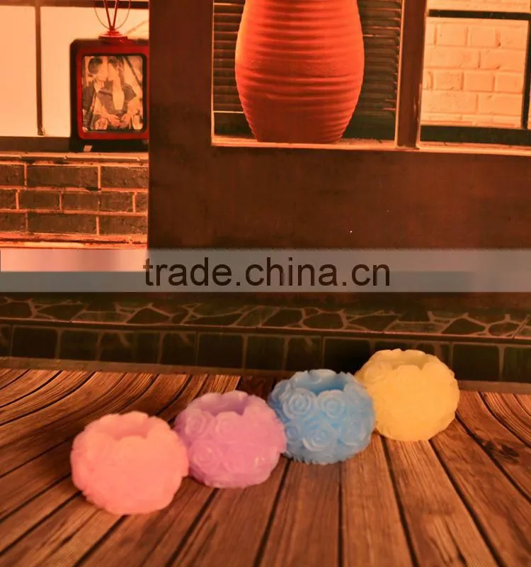 Craved Lantern Shaped Flameless Waterproof battery operated led floating candle